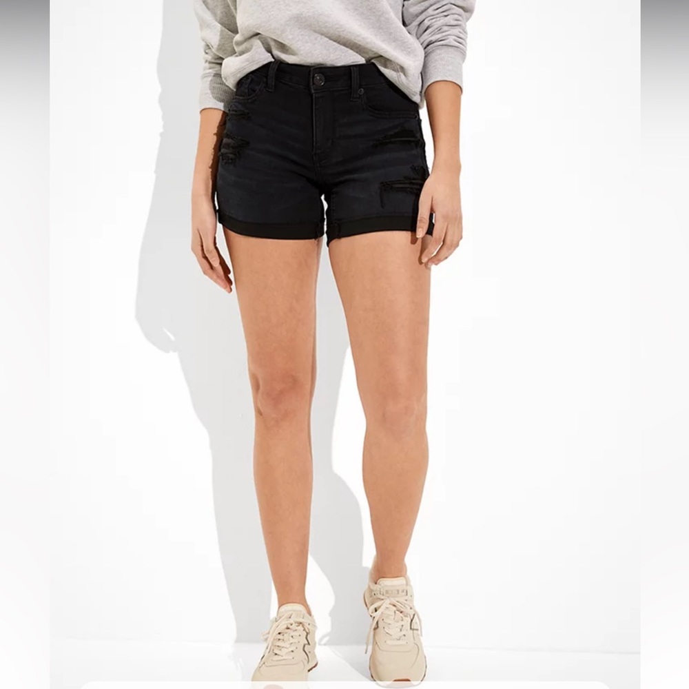 AE Next Level High V-rise Denim Short-short- like new